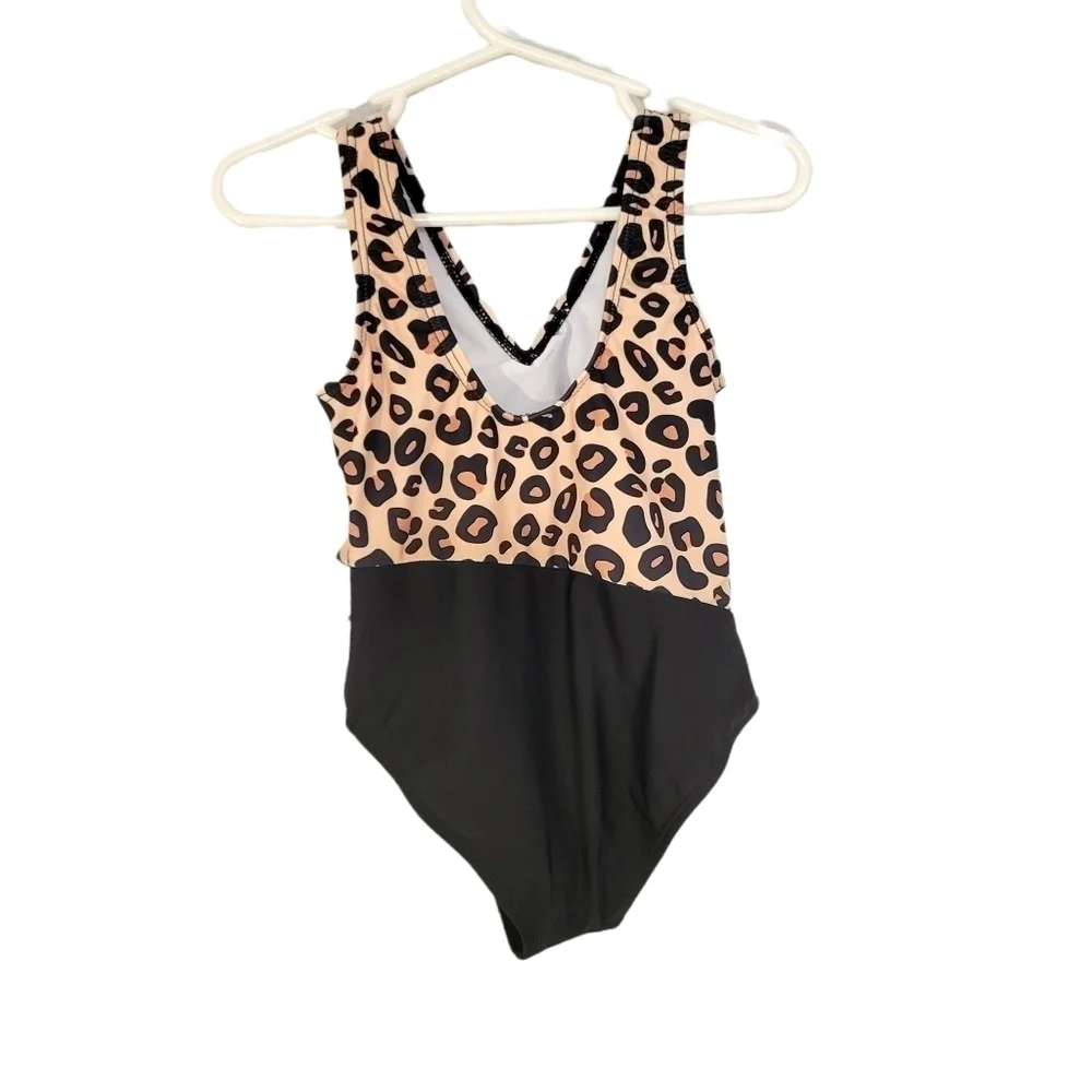 New Cheetah Print One Piece Swimsuit